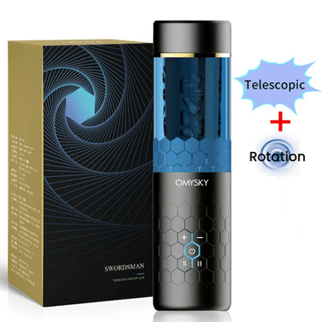 Telescopic Rotating Male Masturbator / Blowjob Sex Toy